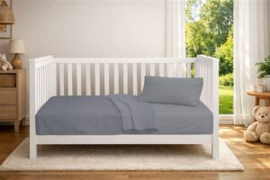 DIMcol Κουβέρτα Πικέ bebe Μονόχρωμη 325 gr/m² 125x150 Grey 100% Cotton