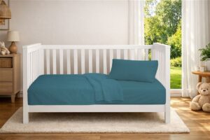 DIMcol Κουβέρτα Πικέ bebe Μονόχρωμη 325 gr/m² 125x150 Petrol 100% Cotton