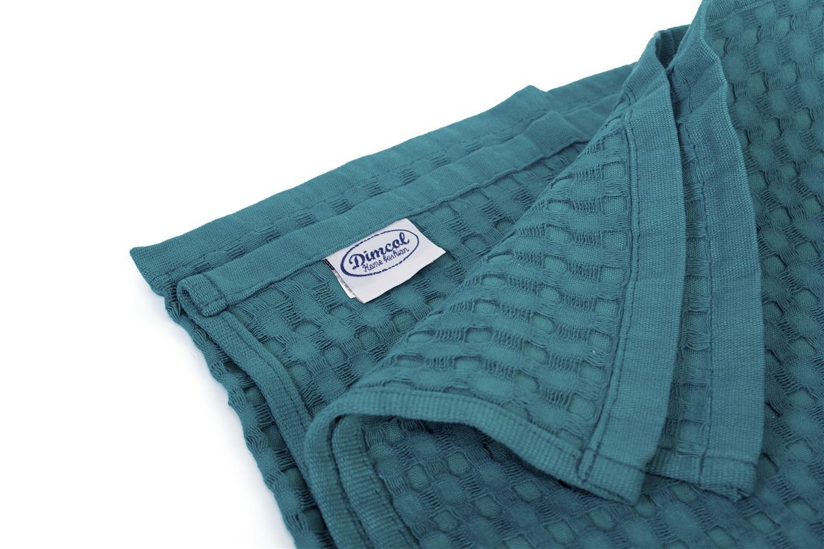 DIMcol Κουβέρτα Πικέ Μονόχρωμη 325 gr/m² 255x270 Petrol 100% Cotton - Image 2