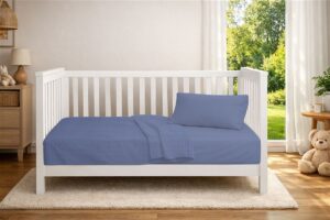 DIMcol Κουβέρτα Πικέ bebe Μονόχρωμη 325 gr/m² 125x150 Classic Blue 100% Cotton
