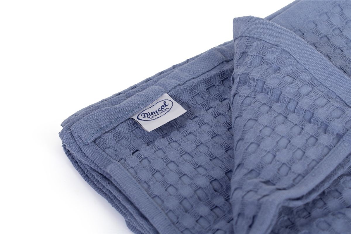 DIMcol Κουβέρτα Πικέ Μονόχρωμη 325 gr/m² 255x270 Classic Blue 100% Cotton - Image 2