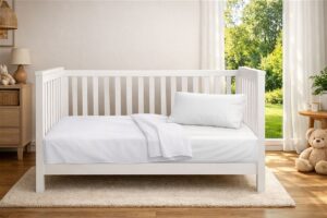 DIMcol Κουβέρτα Πικέ bebe Μονόχρωμη 325 gr/m² 125x150 White 100% Cotton