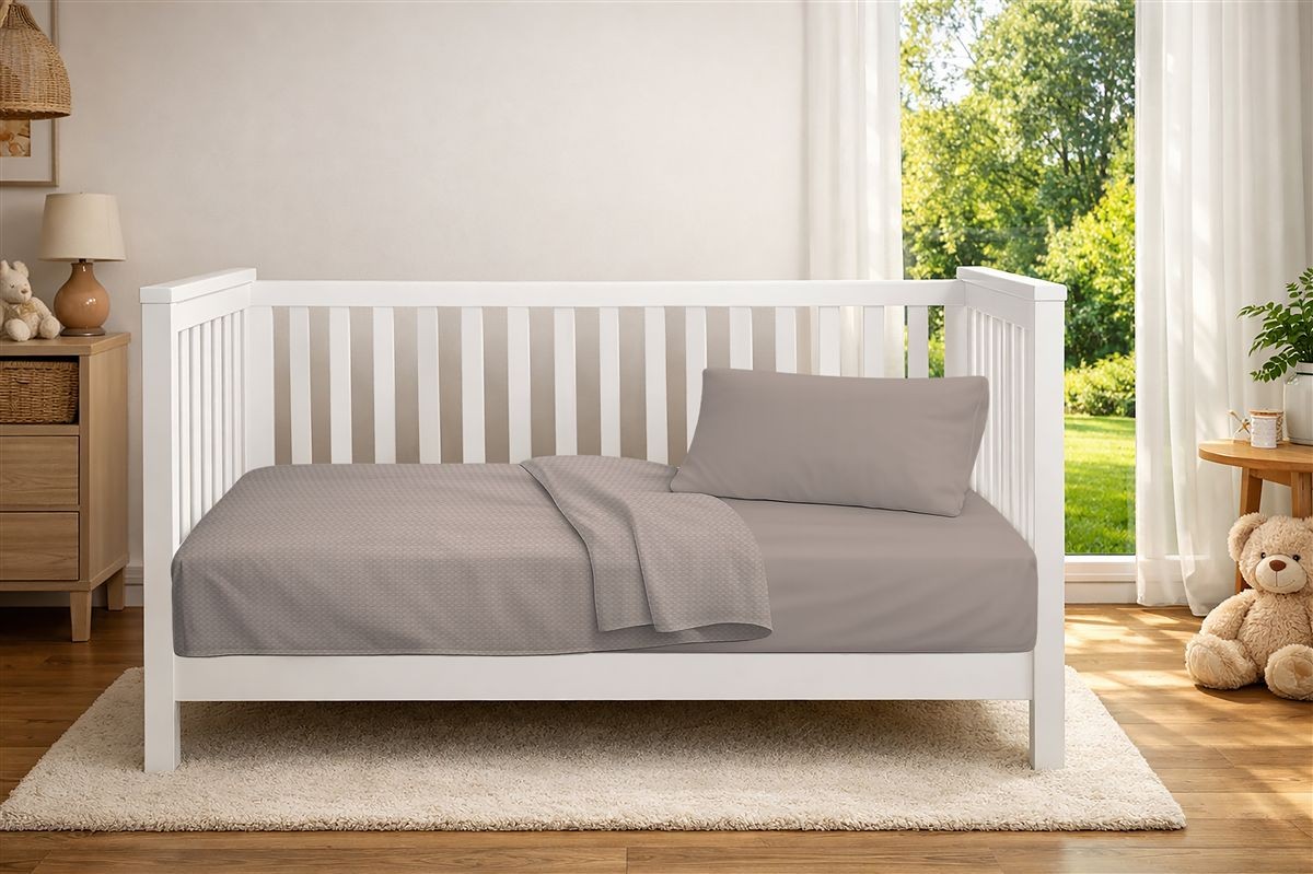 DIMcol Κουβέρτα Πικέ bebe Μονόχρωμη 325 gr/m² 125x150 Elephant 100% Cotton