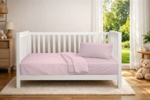 DIMcol Κουβέρτα Πικέ bebe Μονόχρωμη 325 gr/m² 125x150 English Rose 100% Cotton
