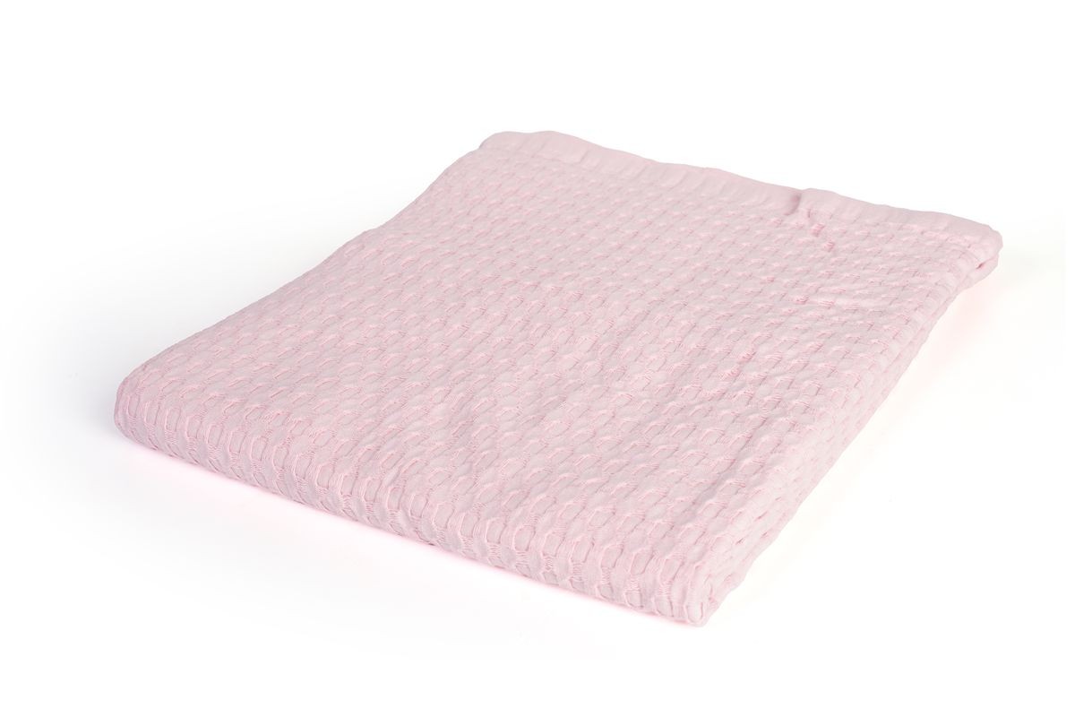 DIMcol Κουβέρτα Πικέ bebe Μονόχρωμη 325 gr/m² 85x110 English Rose 100% Cotton