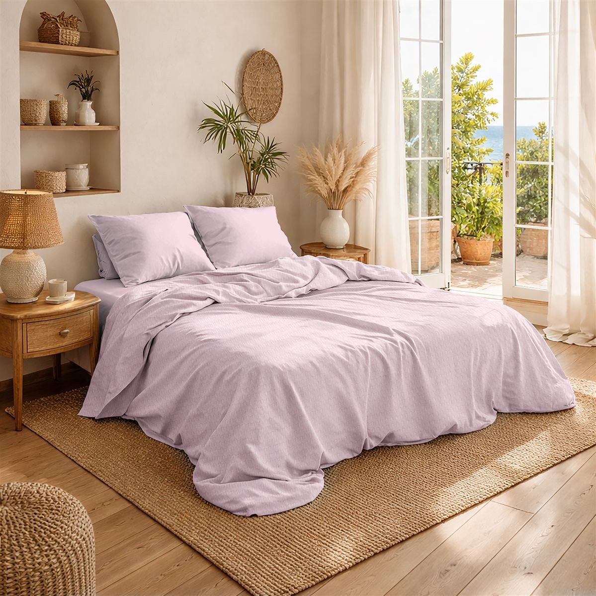 DIMcol Κουβέρτα Πικέ Μονόχρωμη 325 gr/m² 255x270 English Rose 100% Cotton