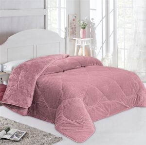 DIMcol Κουβερτοπάπλωμα Jacquard Waves-Fleece 700 gr/m² 1960 Rotten Apple 160x220 100% Polyester