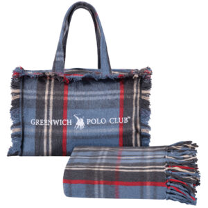 Greenwich Polo Club Ριχτάρι Με Τσάντα Μεγάλη Essential 130x170 2530 Blue-Red