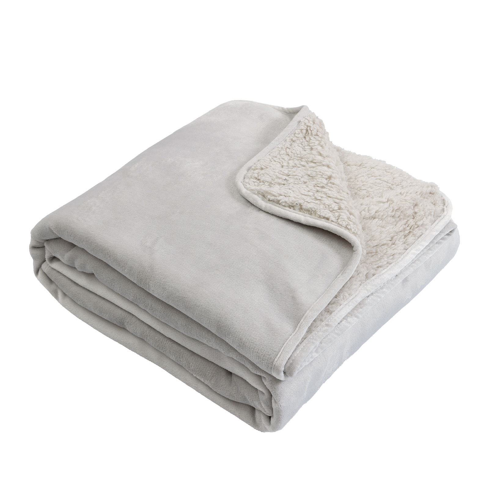 Greenwich Polo Club Κουβερτα Fleece Με Sherpa Αγκαλιας Essential 4020 Light Grey Light Grey