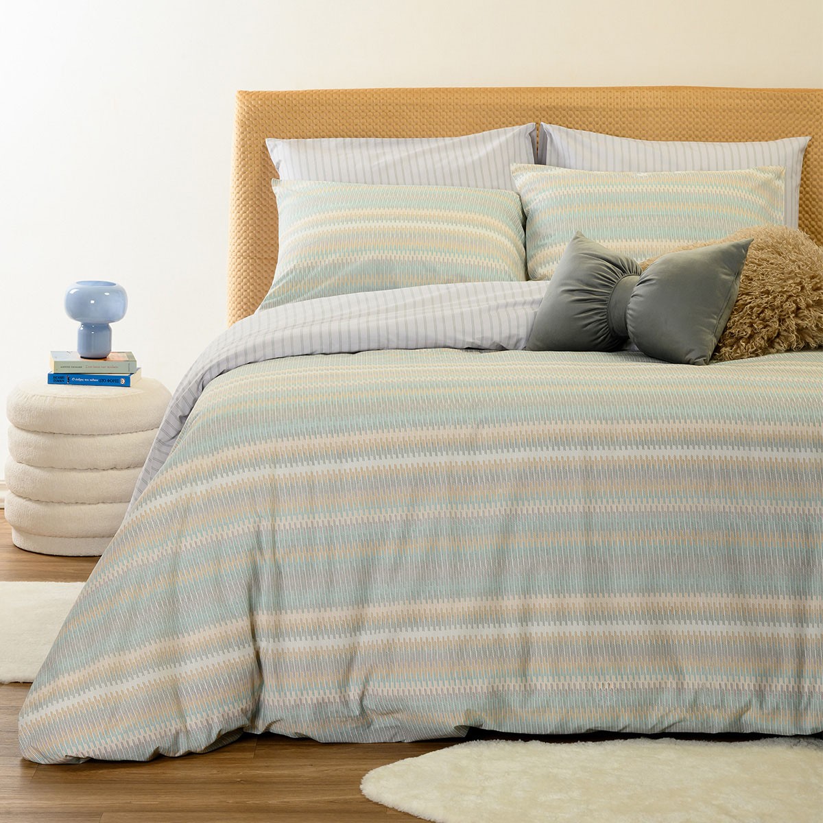 Melinen Home Παπλωμα Υπερδιπλο Minna Aqua Casual Line (220X240) 220Χ240