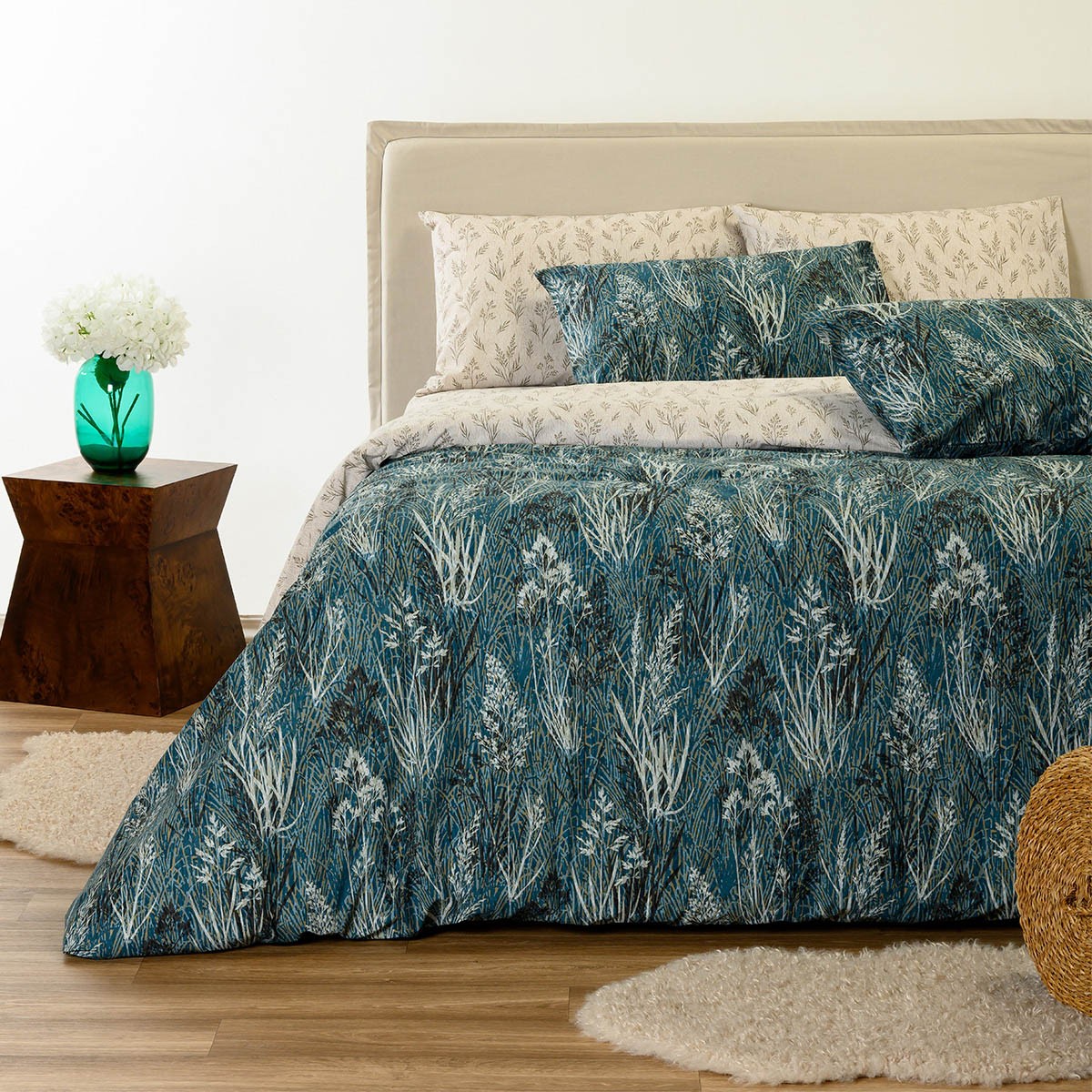 Melinen Home Παπλωματοθηκη Υπερδιπλη Denver Petrol Ultra Line (225X245) 225Χ245