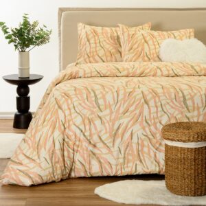 Melinen Home Παπλωματοθηκη Φανελενια Υπερδιπλη Crystal Ochre (225X245) 225Χ245