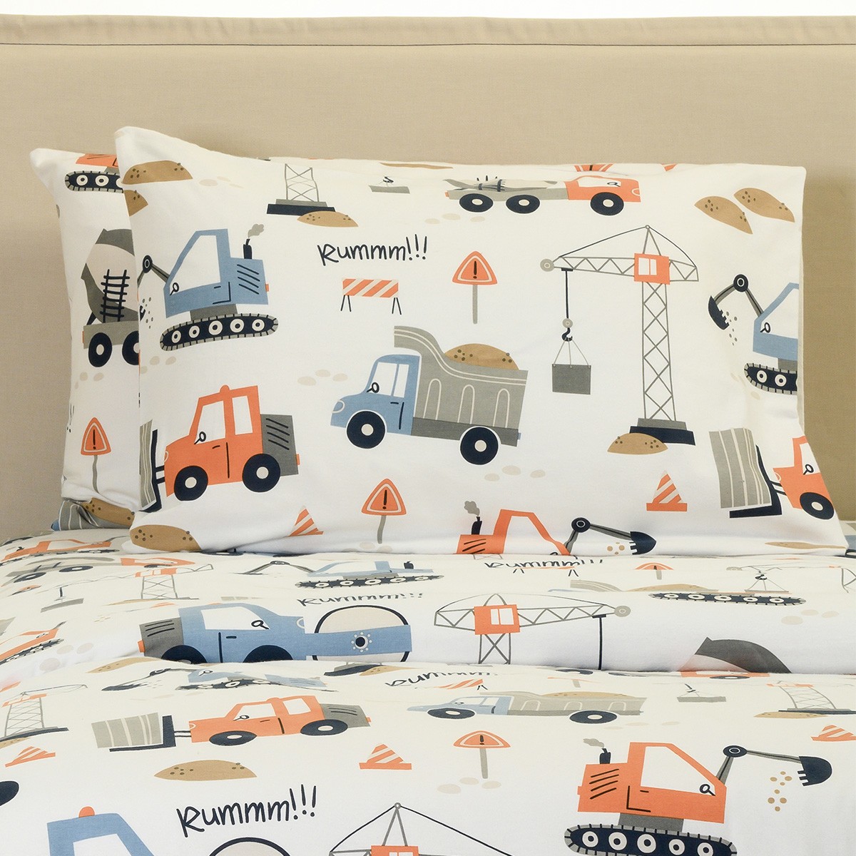 Melinen Home Σετ Μαξιλαροθηκες Φανελενιες Bob White (53X72) Winter Line Kids 53Χ72