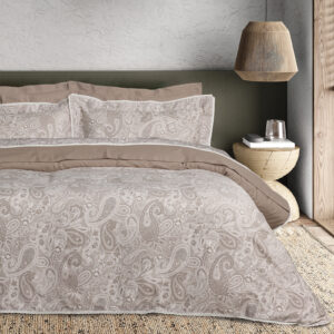 Das Home Παπλωματοθηκη Σετ Υπερδιπλη Prestige 1732 Taupe Taupe
