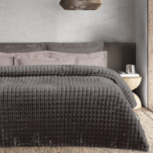Das Home Κουβερτα Fleece 220Χ240 1390 Dark Grey Dark Grey