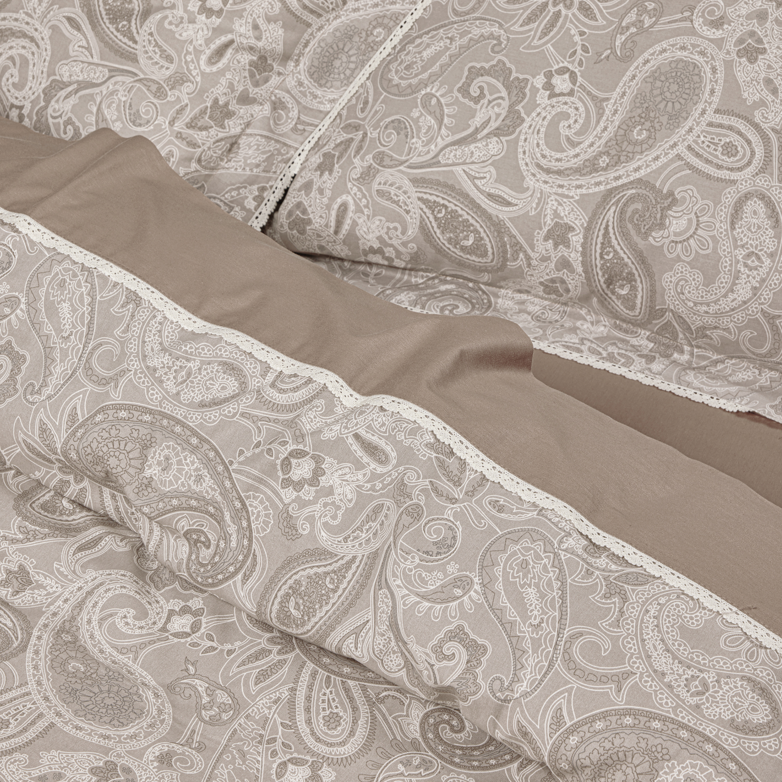 Das Home Σεντονια Σετ King Prestige 1732 Taupe Taupe - Image 2