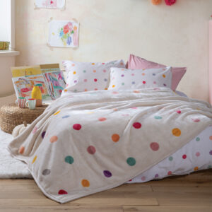 Nef-Nef Homeware ΚΟΥΒΕΡΤΑ ΠΟΛ.DOTS ECRU 160X220