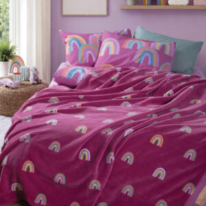 Nef-Nef Homeware ΚΟΥΒΕΡΤΑ FLEECE ΠΟΛ.RAINBOW MOOD 160X220