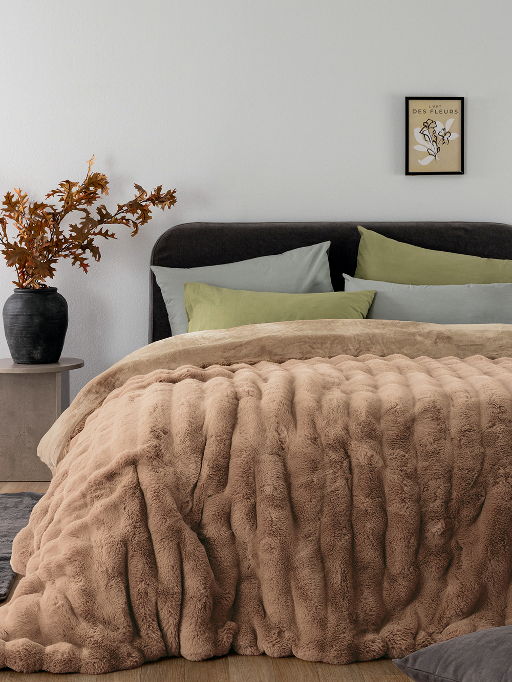 Palamaiki Κουβερτοπάπλωμα Υπέρδιπλο 220x240 COMFO TAUPE