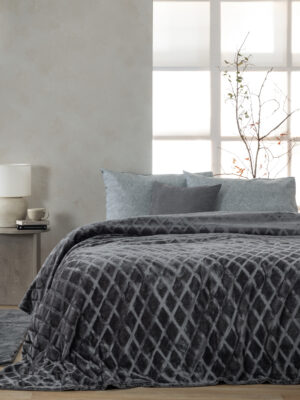 Palamaiki Κουβέρτα Fleece 220x240 NADINE COAL