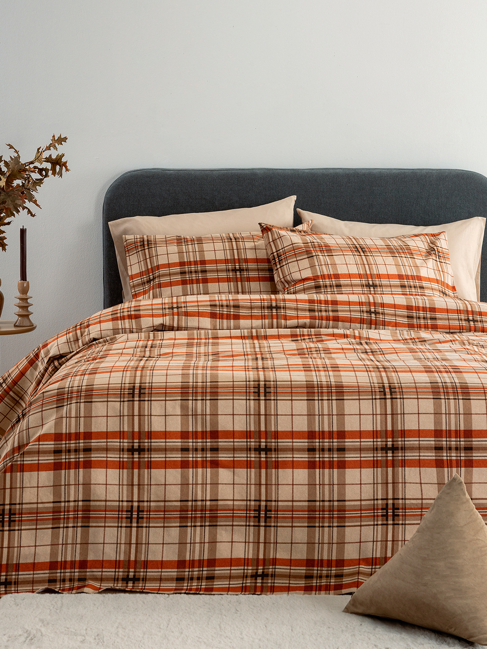 Palamaiki Σετ King Size Σεντόνια Flannel Beauty 280x265 FB0248 - Image 2