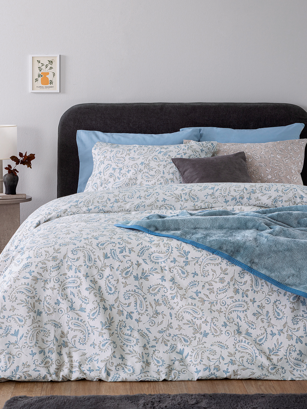 Palamaiki Σετ Παπλωματοθήκη Υπέρδιπλη Flannel Beauty 240x250 FB0246
