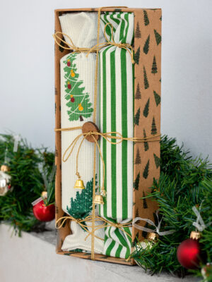Palamaiki Σετ 2 πετσέτες κουζίνας 40x70 σε κουτί Christmas Collection CC118