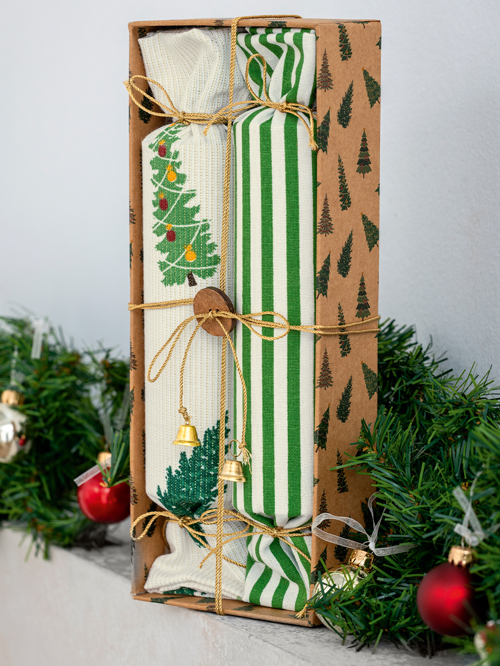 Palamaiki Σετ 2 πετσέτες κουζίνας 40x70 σε κουτί Christmas Collection CC118