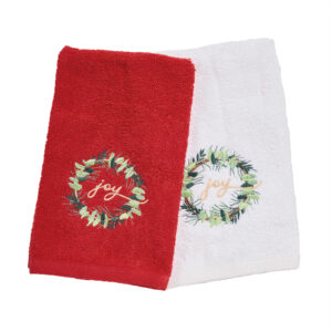 Das Home Christmas Ποτηροπανα Σετ 2Τμχ 30X50 0906 Red - White Red - White