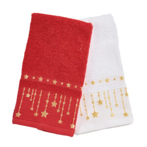 Das Home Christmas Ποτηροπανα Σετ 2Τμχ 30X50 0907 Red - White Red - White