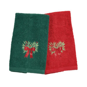 Das Home Christmas Ποτηροπανα Σετ 2Τμχ 30X50 0908 Green - Red Green - Red