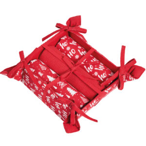 Das Home Christmas Ποτηρόπανα Σετ 3 τεμ. 45x65 0910 Red