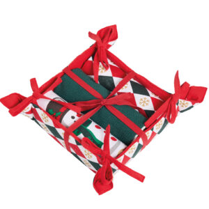 Das Home Christmas Ποτηρόπανα Σετ 3 τεμ. 45x65 0911 Red