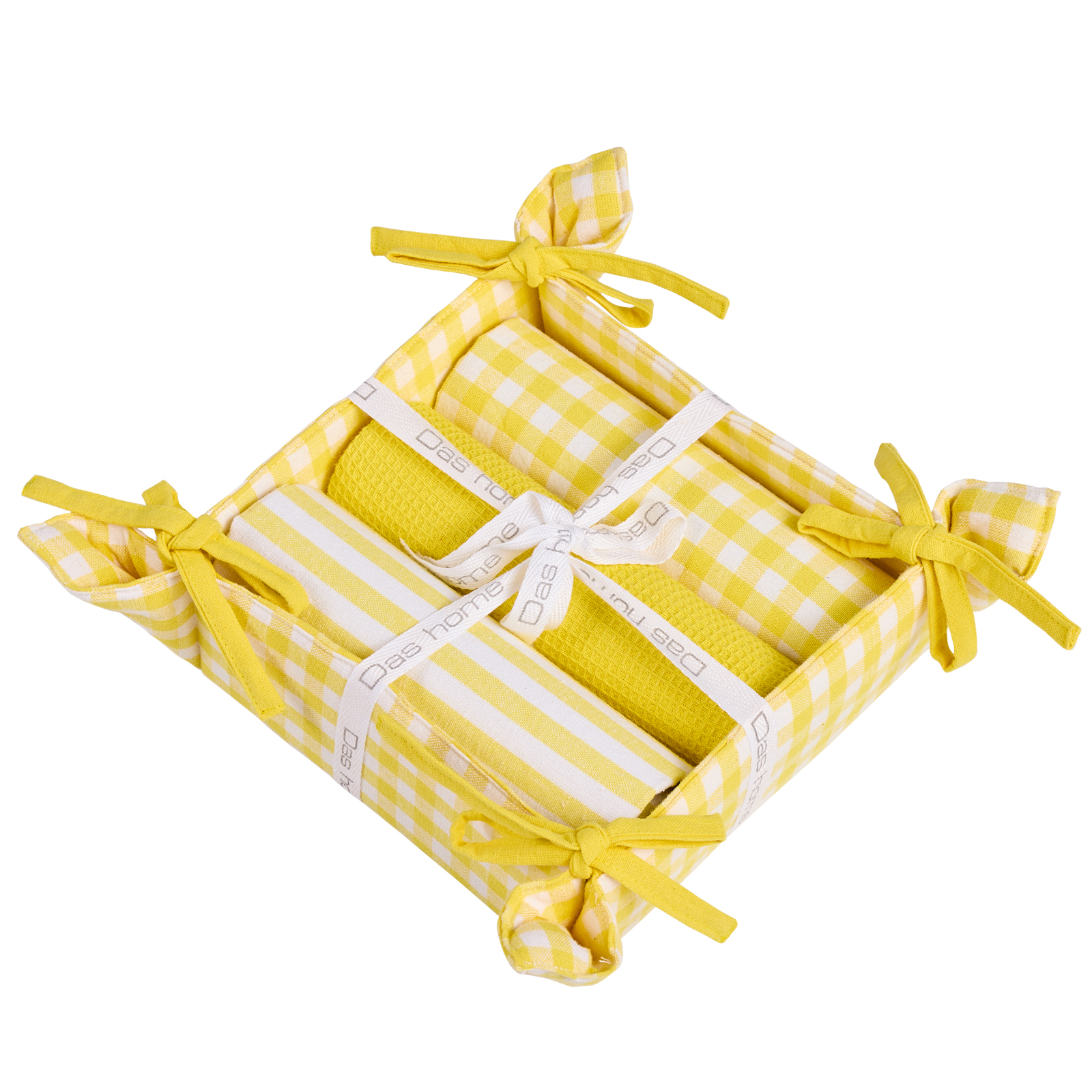 Das Home Σετ Ποτηρόπανα 3 τεμ. 45x65 0917 Yellow