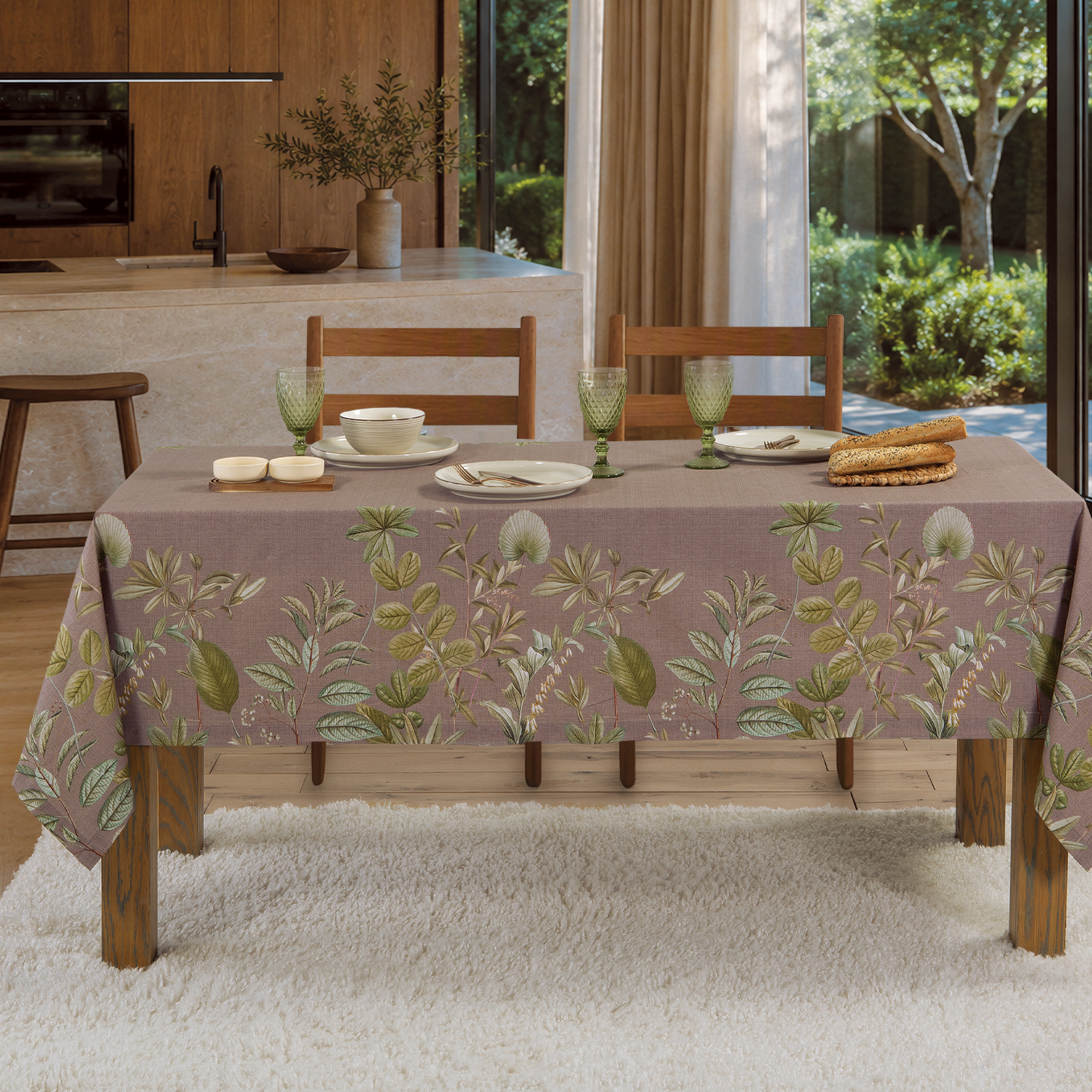 Nef-Nef Homeware ΤΡΑΠΕΖΟΜΑΝΤΗΛΟ ΒΑΜΒ.FLORA 140X140