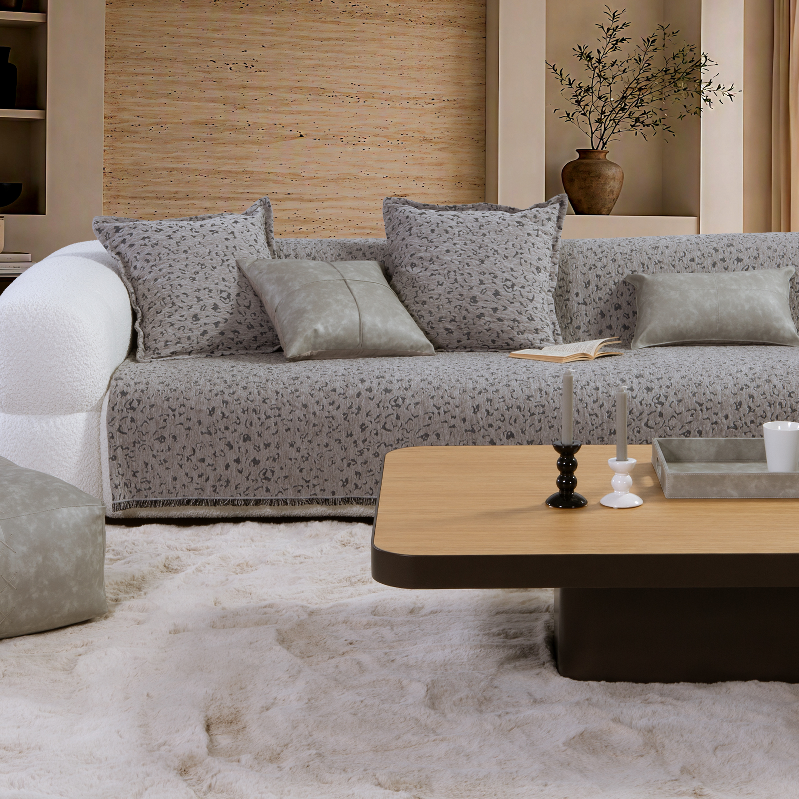 Nef-Nef Homeware ΡΙΧΤΑΡΙ ΑΚΡ-BAMB-ΠΟΛ LEOPARD 170X180