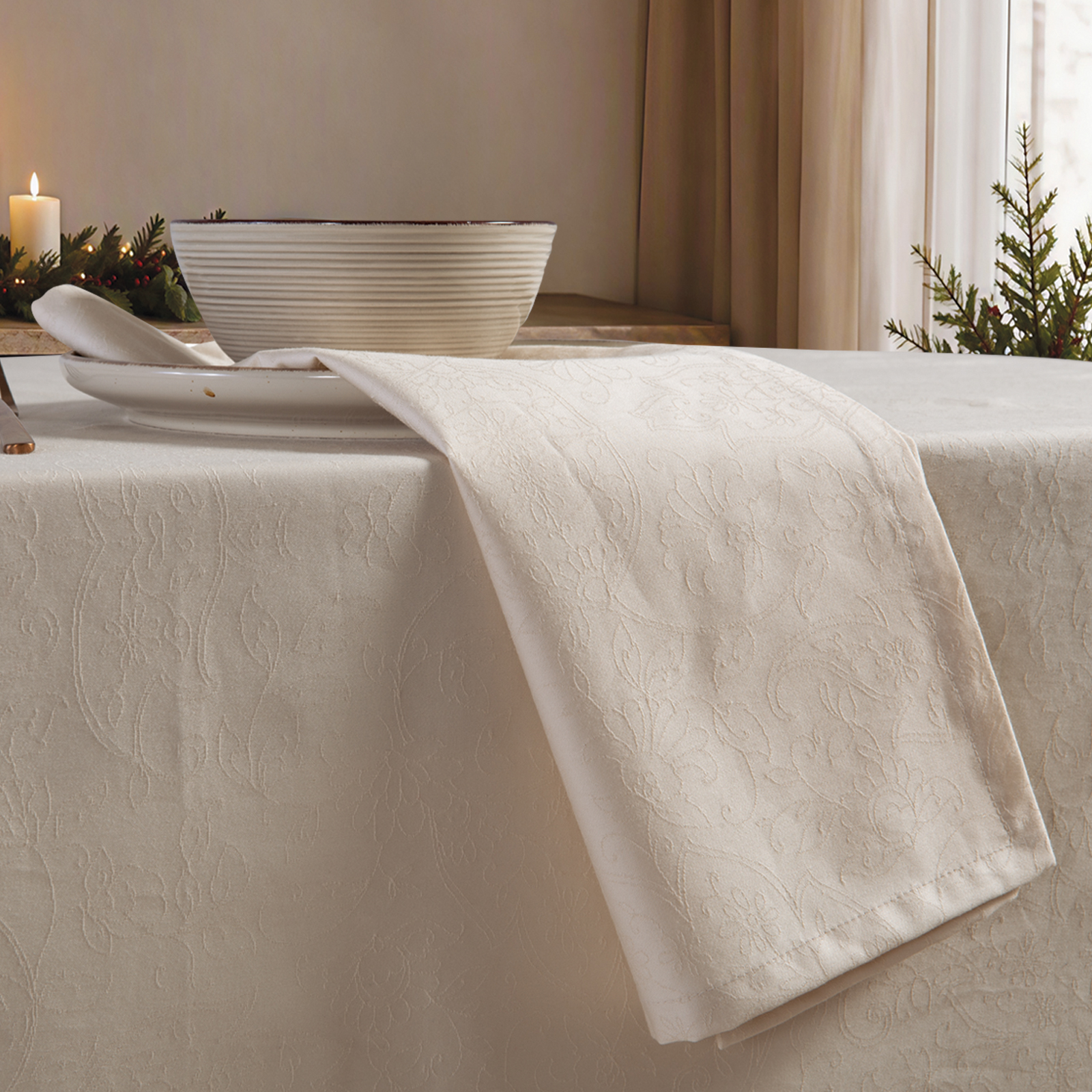 Nef-Nef Homeware Τραπεζομάντηλο Blizzard 160x250 Εκρού - Image 2