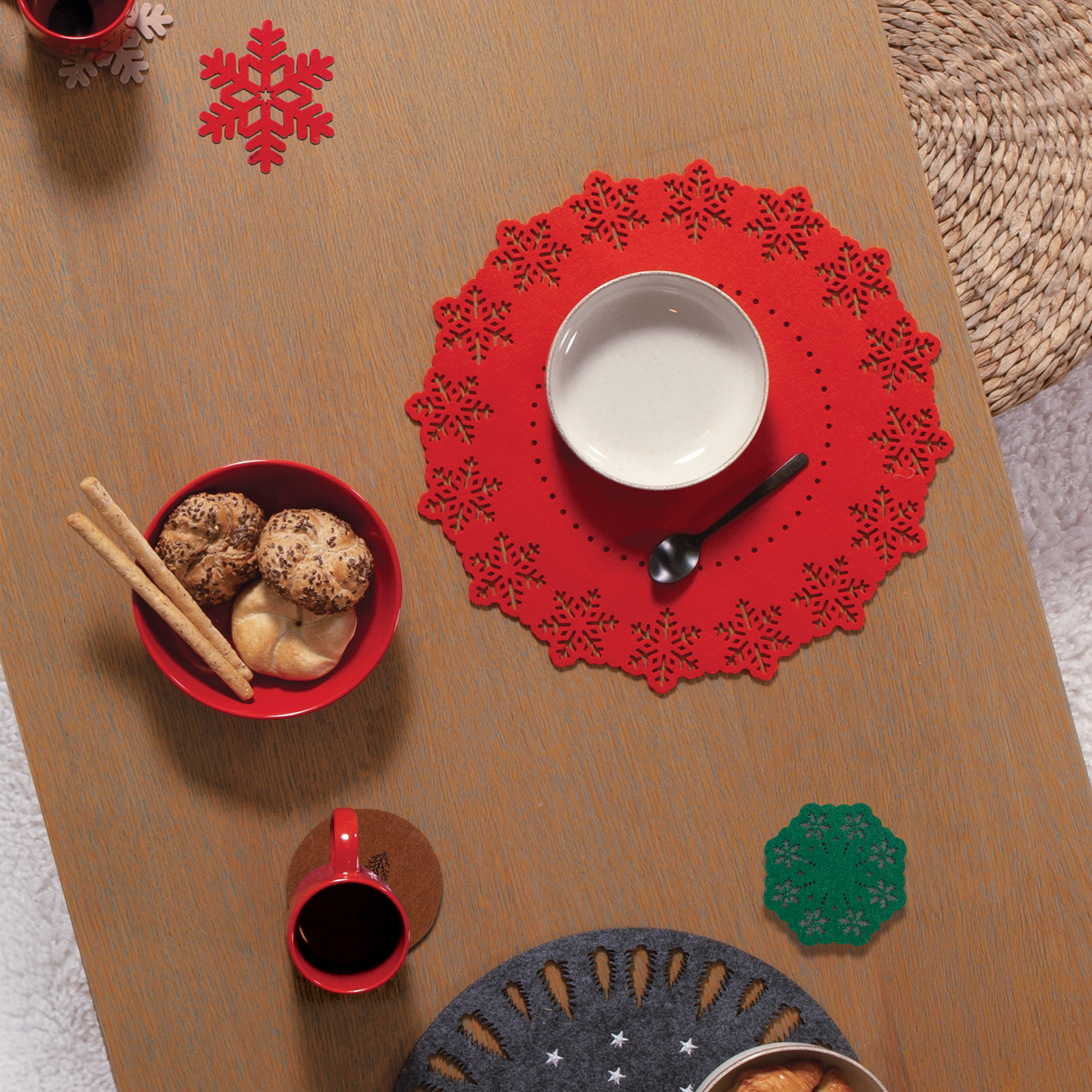 Nef-Nef Homeware Σουβέρ Spar 4 τεμ. Red - Image 2