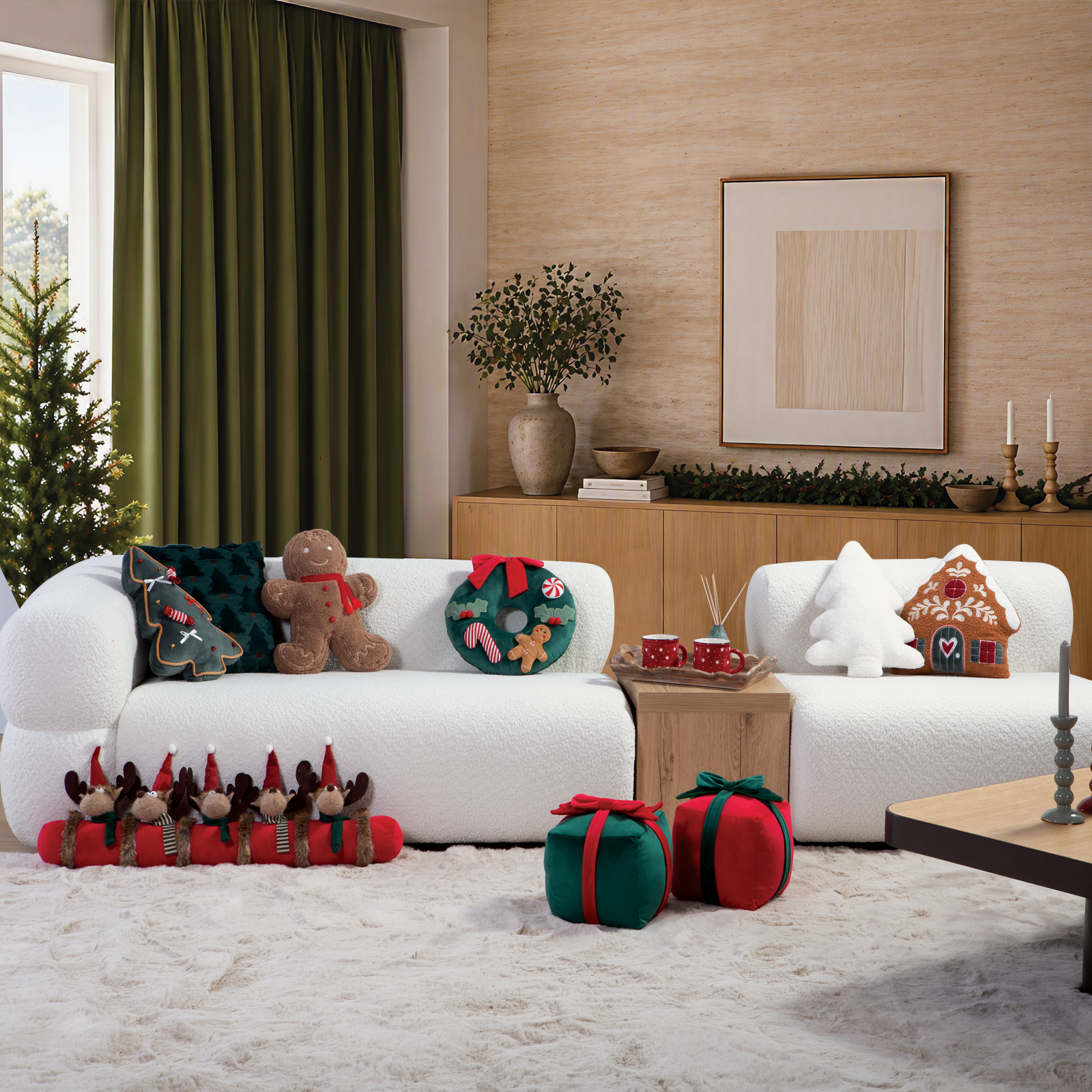 Nef-Nef Homeware Μαξιλάρι Bisquit 40cm Καφέ - Image 2