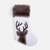 Nef-Nef Homeware Χριστουγεννιάτικη Κάλτσα Reindeer 16x43 Λευκό