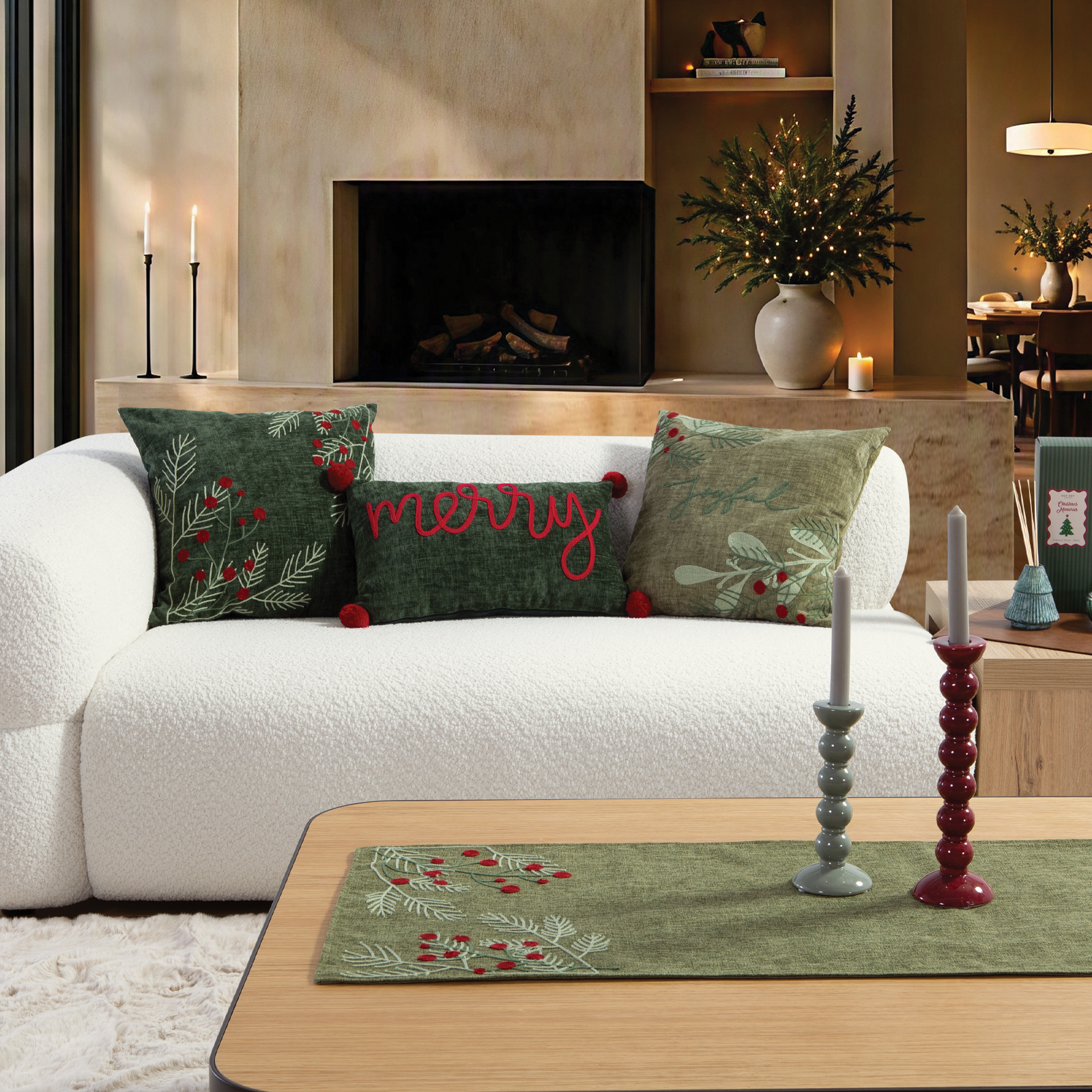 Nef-Nef Homeware Μαξιλάρι Merry 30x50 Πράσινο - Image 3