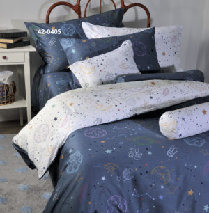 Down Town Ζεύγος Μαξιλαροθήκες Oxford Space 52x75+3 822 Blue