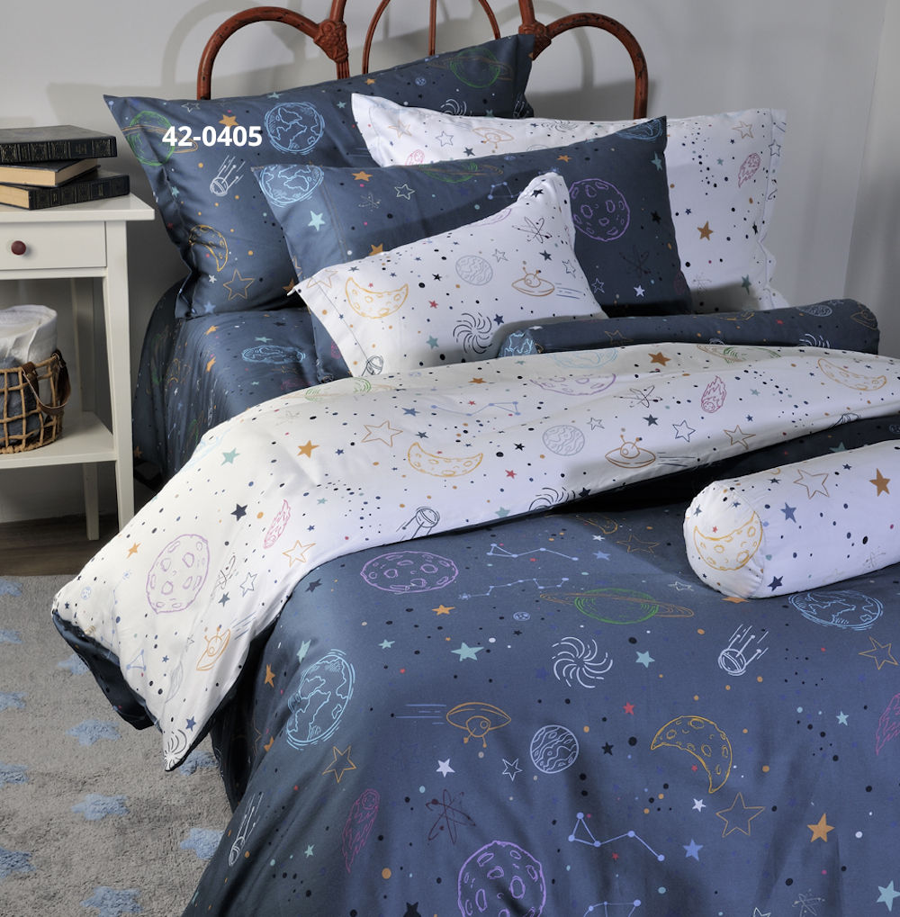 Down Town Ζεύγος Μαξιλαροθήκες Oxford Space 52x75+3 822 Blue