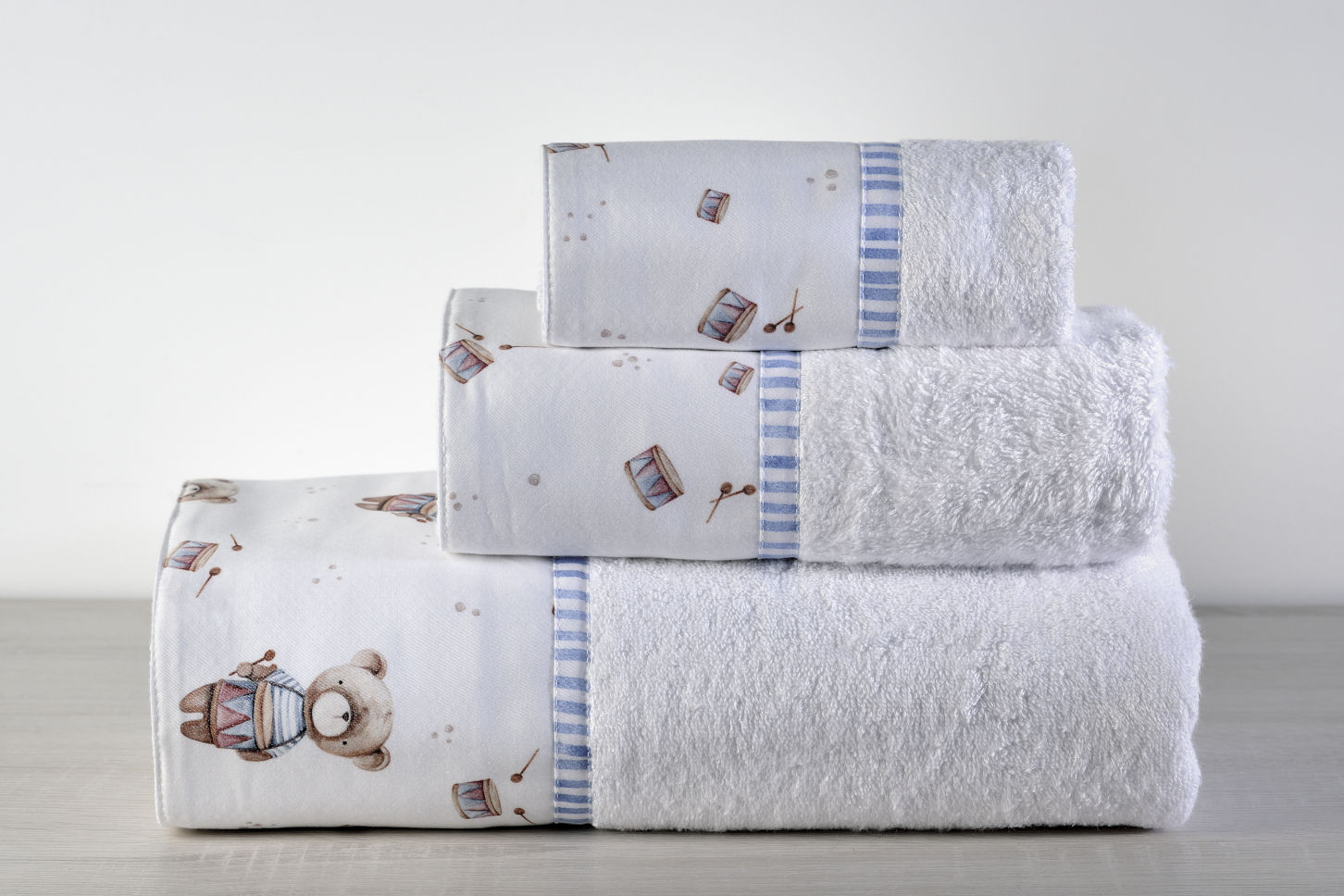 Down Town Σετ Πετσέτες Little Bear 70x140 853 White