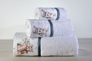 Down Town Σετ Πετσέτες Little Mouse 70x140 856 White