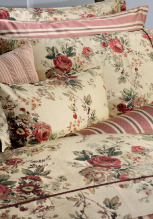 Down Town Σετ Σεντόνια Antique Flower Με Λάστιχο Υπέρδιπλα 250x270 869 Ecru