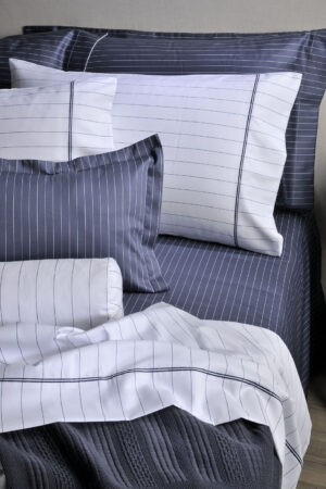 Down Town Σετ Σεντόνια Pin Stripe Υπέρδιπλα 245x270 883 Blue