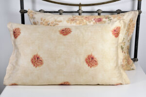 Down Town Ζεύγος Μαξιλαροθήκες Oxford English Flower 52x75+3 885 Beige Ταίρι