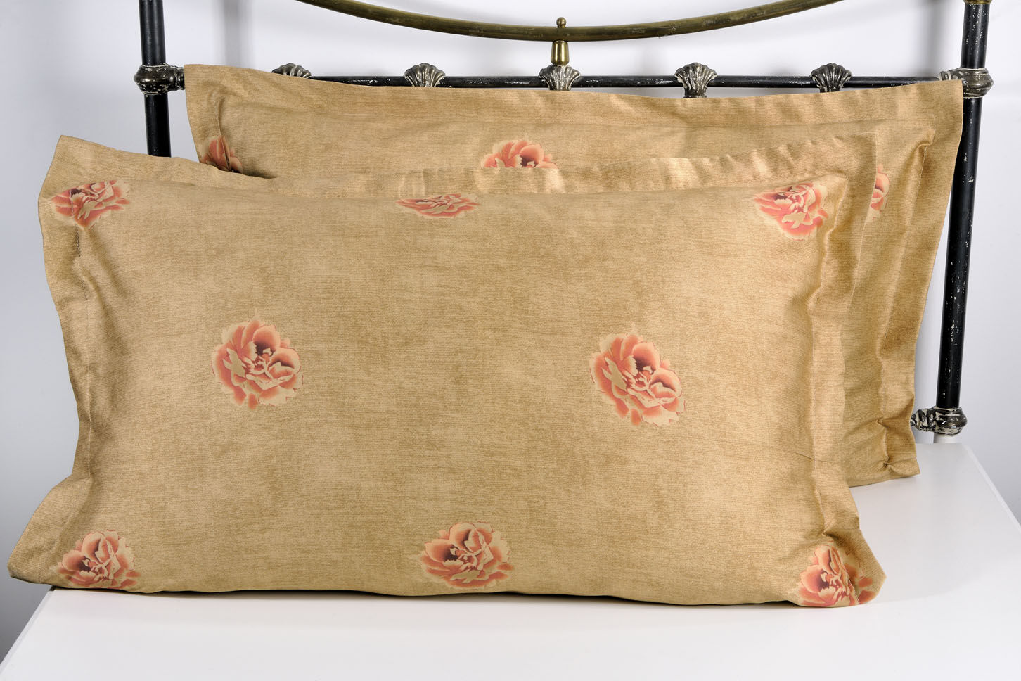 Down Town Ζεύγος Μαξιλαροθήκες Oxford English Flower 52x75+3 886 Red Ταίρι