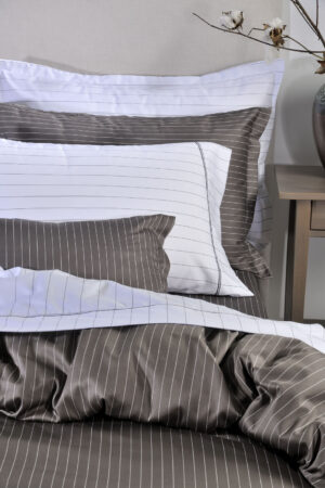 Down Town Παπλωματοθήκη Pin Stripe King 250x260 884 D.Grey